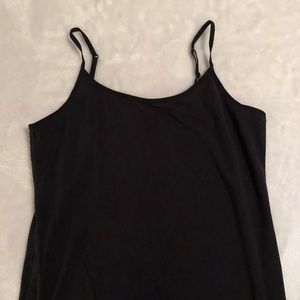 FELINA • Large solid black spaghetti strap camisole